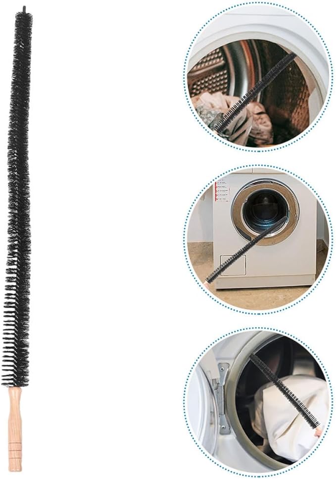 Healifty 2pcs Washing Machine Cleaning Brush Long Handle Multi-Purpose Dryer Vent Cleaning Tool with Full Bristles for Laundry Tub and Pipe Maintenance