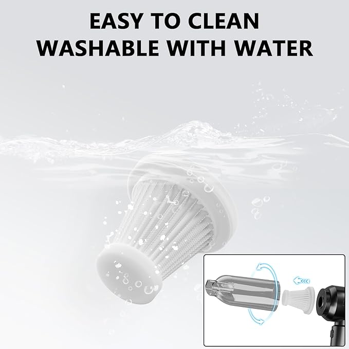 HRYCF Car Vacuum Cleaner,Handheld Vacuum,20000PA High Power 4-in-1 Portable Rechargeable Vacuum Cleaner with Brushless Motor, Small Vacuum for Car & Air Blower & Pump-Black