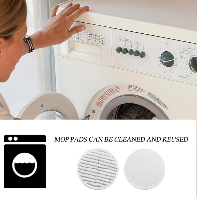 BeiLan Spin Wave Mop Pads Fit for Bissell Spin Wave 20399 23157 23159 2039A 2124A 20393 2039T 2039W 20391 20395 2307 2315A Soft Scrubby Pads for Hardwood Floor Cleaning Replacement Pads(12Pack)