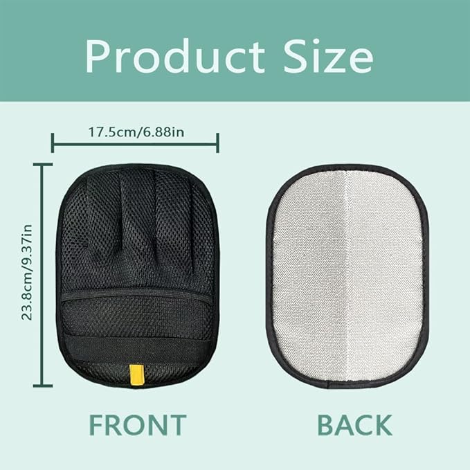 WQLTED 2-Pack Reusable Electrostatic Pet Hair Remover Gloves for Furniture, Carpets, Car Interiors & Auto Upholstery.