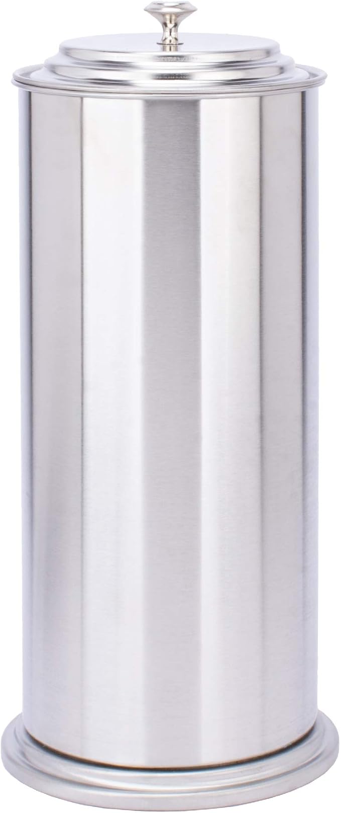 JS Jackson Supplies Free Standing Extra Large Toilet Paper Holder - Stainless Steel