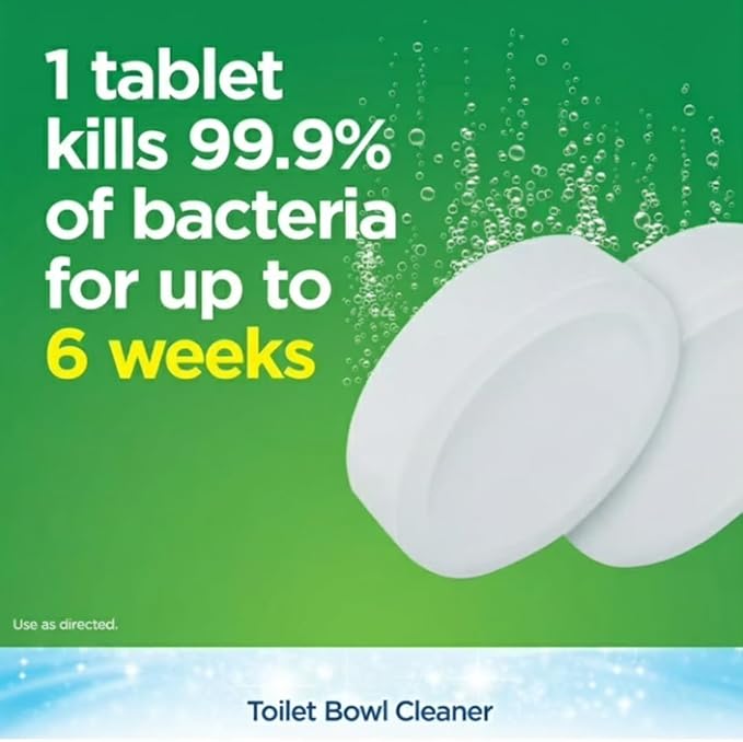 Ultra Clean Toilet Tank Tablets – Long-Lasting Freshness & Stain Prevention – Easy Drop-In Toilet Cleaner Tablets – 6 Count