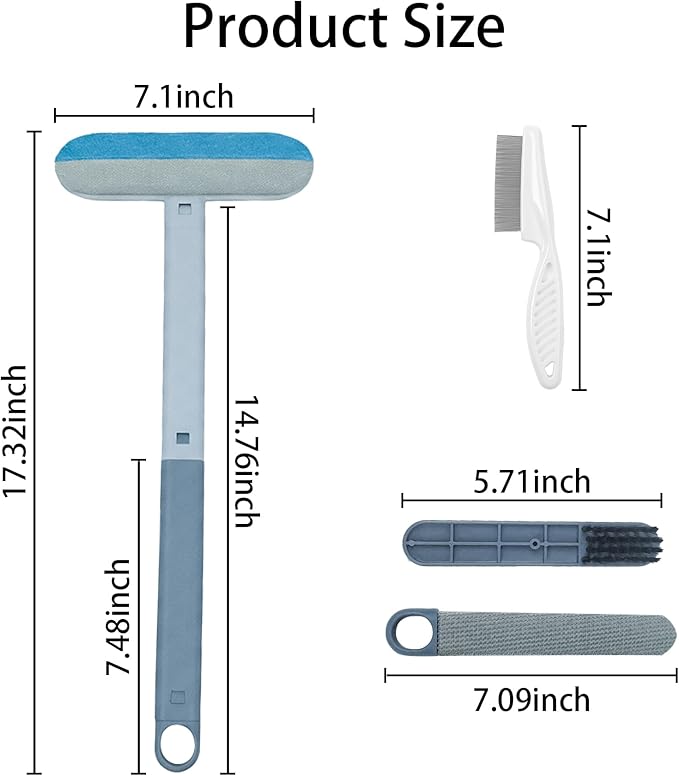Multifunctional Pet Hair Remover Tool for Furniture,Multifunctional Double Sided Dogs Cats Hair Removal Brush & Pet Grooming Comb,Washable and Reusable,Suitable for Sofas,Carpets,Clothes,Pet beds,Etc