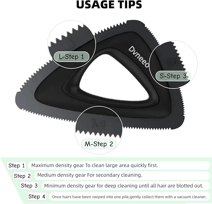 Dvneeo Pet Hair Removal Tool, Carpet Dog Hair Remover for Car Interior- Rapid Removal, Durable & Ergonomic, for Car Mats, Couch, Furniture, Carpets (Blue)