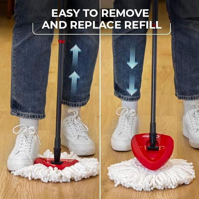 O-Cedar System Easy Wring Spin Mop & Bucket with 3 Extra Refills with Citrus Pac (Variety Pack)