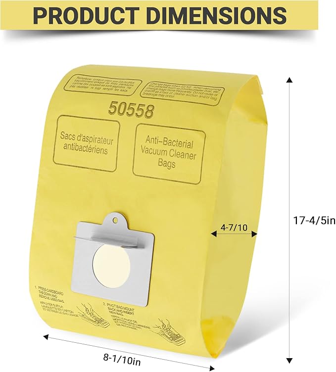 Vacuum Cleaner Bags Fit for Kenmore Canister Type C/Q 50555 50557 50558 and Type C-5, 20PCs By Improvedhand