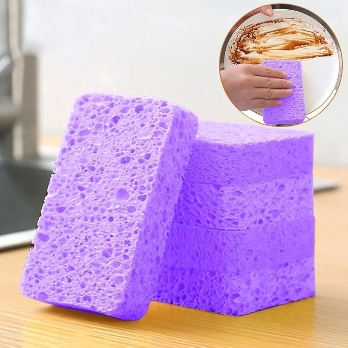 36 - Pack Non-Scratch Scrub Sponges - Sponges for Dishes and Washing Dishes, Cleaning Sponges for Kitchen Home and More（Purple）