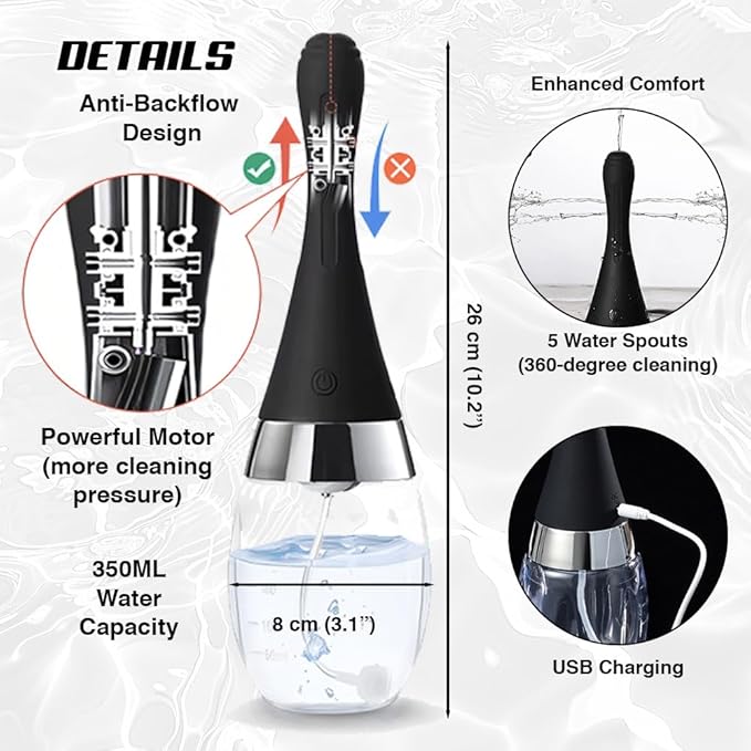 Enema Anal Douches for Female/LGBT Electric Enema Douching Spray Anti Backflow Shower Douche for Women Men Personal Cleaning Love Dolls Cleaning OH-OT-282