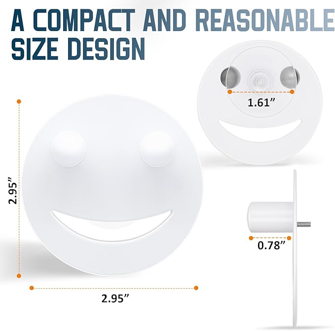 Yoshiky Stainless Steel Smiley Face Sponge Holder, Silver Sink Caddy Organizer Storage with Suction Cup for Kitchen, Kitchen Accessories Decor Scrubber-White