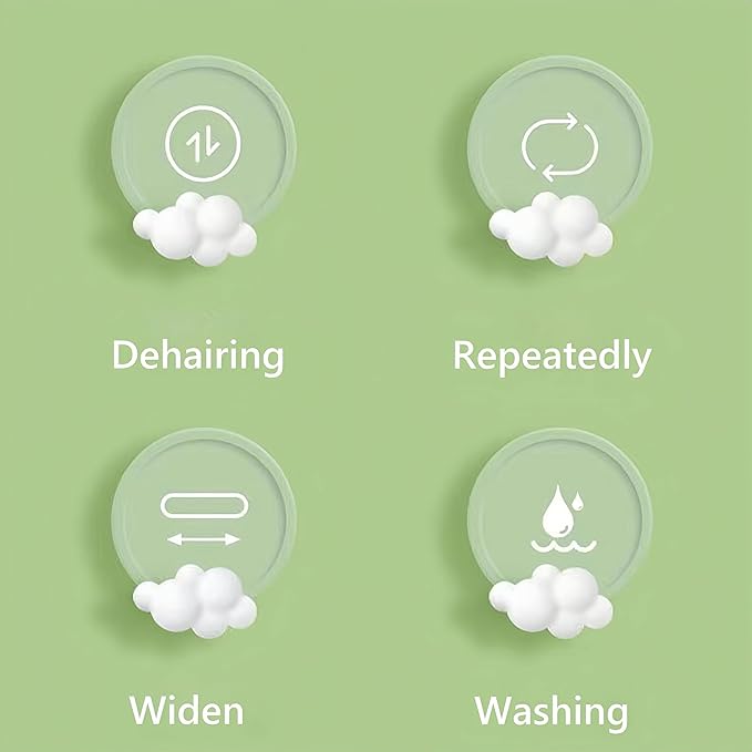 BoBow Roller Pet Hair Remover, Reusable Lint Roller Cat & Dog Hair Remover for Furniture, Couch, Carpet, Clothing and Bedding - Portable Multi-Surface Fur Removal Tool Green