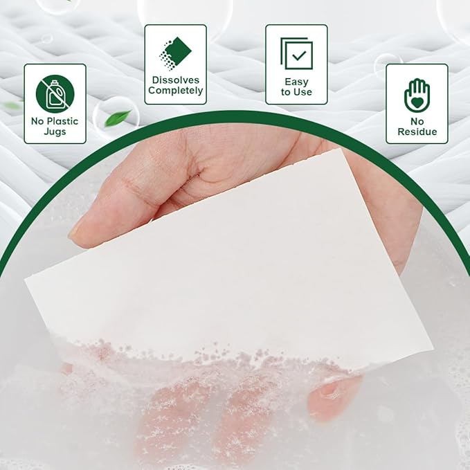 AIDEA Laundry Detergent Sheets, Unscented-(160 Loads) 80 Sheets, Laundry Soap, Washer Detergent, Liquid-Free, Dryer Sheet for Travel, Home Washing