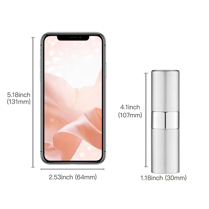 Perfume Travel Refillable Atomizer Bottle: Cologne Spray Mini for Refill - Empty Fragrance Sprayer for Men - Large Size 20ML