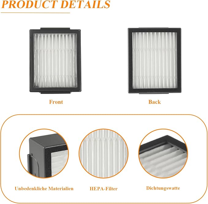 HUAREW Filter Replacement Parts for i-Robot Roomba E I & J Series i7 i7+/plus i3 i3+ E5 E6 E7 i4 i6 i6+ i8 i8+ Vacuum Cleaners, 12 Pack 4639161 Filter + 1 Cleaning Brush