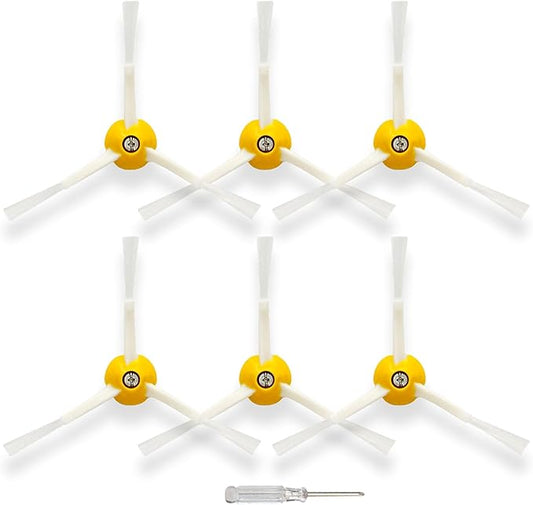 Replacement Parts Side Brush Compatible for iRobot Roomba 600 700 800 900 Series 675 692 694 677 671 614 980 960 985 880 860 866 870 Vacuum Cleaner Accessories,6 Edge Sweeping Side Brush,Screw Driver