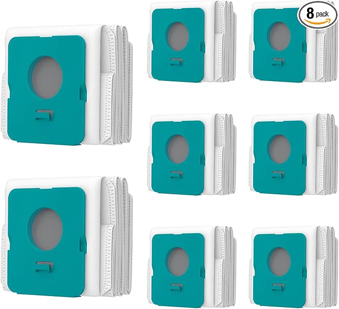 8 Pack VCA-ADB95 Dust Bag, Vacuum Bags Replacement for Samsung Bespoke Jet Cordless Stick Vacuum Cleaner Accessories Parts VS20A95923BAA VS20A95923NAA VS20A95923WAA