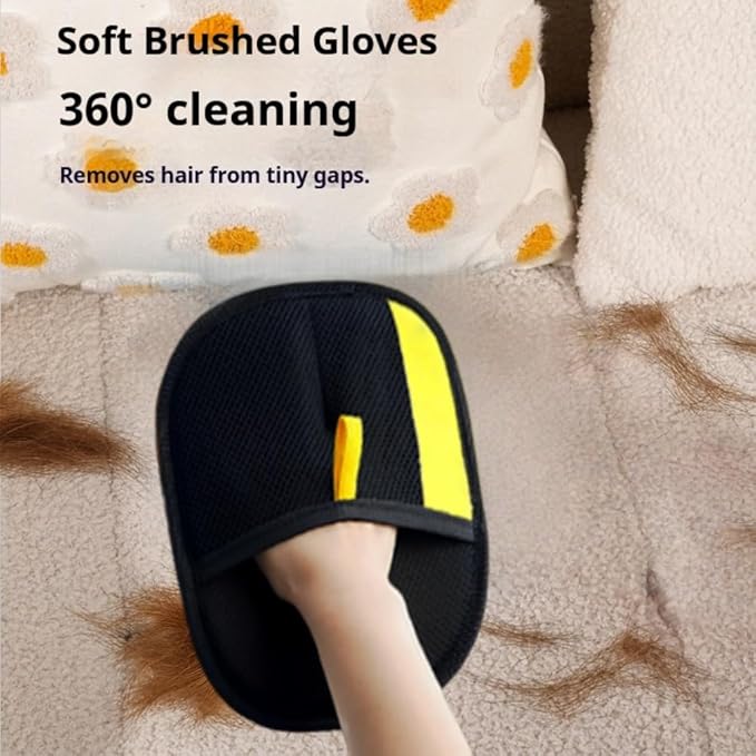 Sibkuy Cat Hair Remover Furniture,Electrostatic Pure Path Pet Dog Hair Remover Glove for Dogs Cats,Reusable & Washable Yomi Pet Hair Removal Gloves for Furniture Clothes, Couch, Carpet, Car Seat, Bed