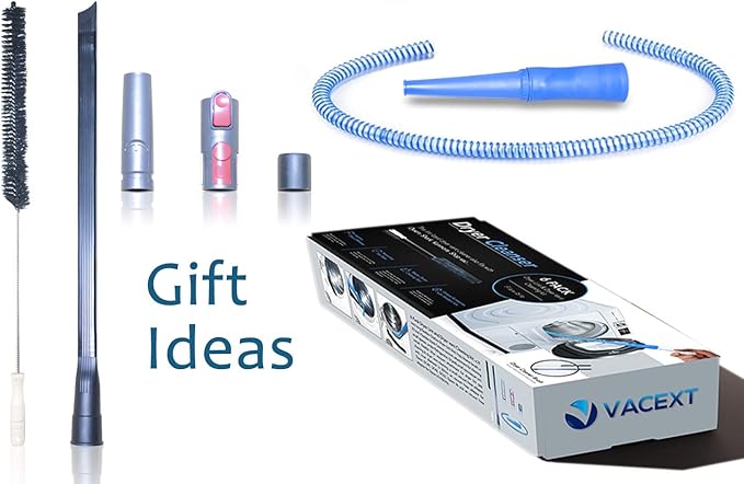 Dryer Vent Cleaner Kit & Refrigerator Condenser Coil Brush-Dryer Lint Brush Vent Trap Cleaner-Vacuum Attachment for Small Crevice-Dryer Cleaner Brush
