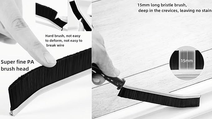 9 PCS Crevice Cleaning Brush,Hard Bristle Crevice Cleaning Brush,Crevice Cleaning Tool is Effective to Clean The Small Gap of Kitchen, tolilet and Windows.
