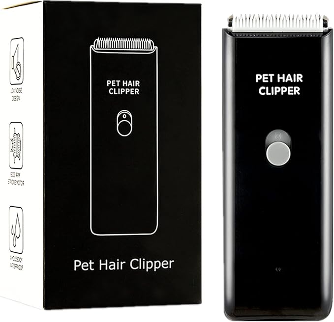 Grimgrow Dog Cat Home Hair Waterproof Clipper Portable Electric USB Rechargeable Pet Grooming Tools Low Noise Shaver Cordless Trimmer for Small and Large Pets