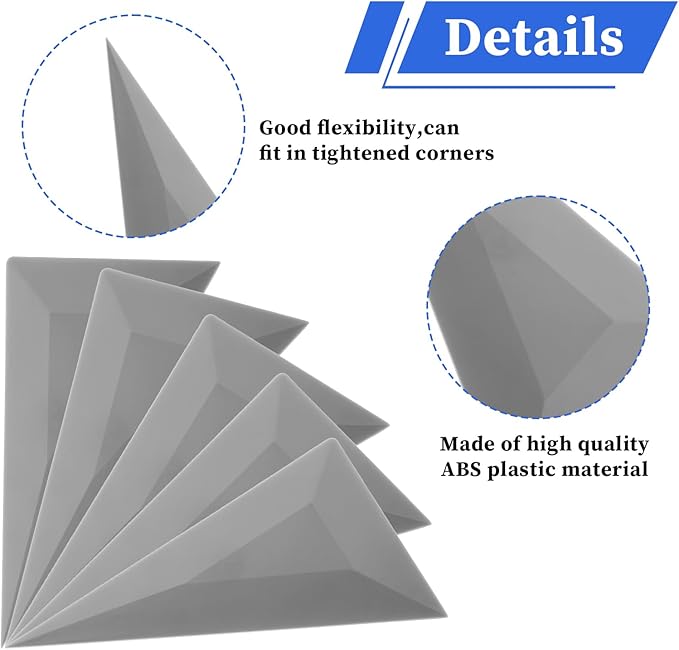 5Pcs Window Tint Squeegee Triangle Contour Squeegee Card Scraper Window Tint Tools Grey Corner Squeegee Vinyl Wrap Tool Kit for Car Wrapping Window Tinting Film Installation Application