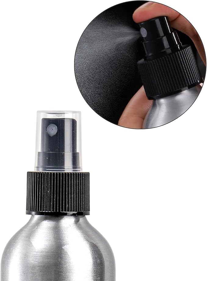 Youeon 9 Pack 8 Oz Fine Mist Spray Bottles, Reusable Aluminum Empty Spray Bottles, Small Refillable Bottle for Travel, Cosmetic, Perfume, Toner, Essential Oil Storage, Leak Proof