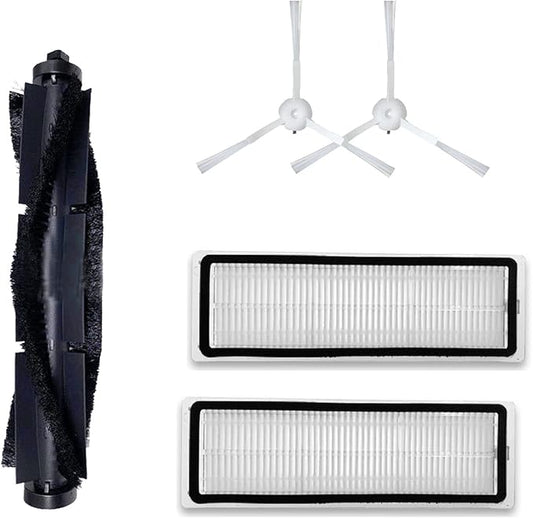 Replacement Parts Accessories Kit Compatible for 360 S5 S7 Robot Vacuum Cleaner,1 Main Roller Brush 2 Side Brush 2 HEPA Filter
