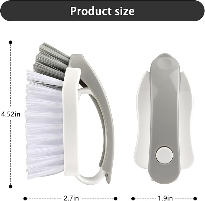 Scrub Brushes for Cleaning Stiff Bristle - Scrub Brushes for Cleaning, Scrubbing Brush, Stiff Bristle Brush, Hand Brushes for Cleaning for Shower, Shoes, Kitchen, Floor, Carpet, etc.（Pack of 2 Small）