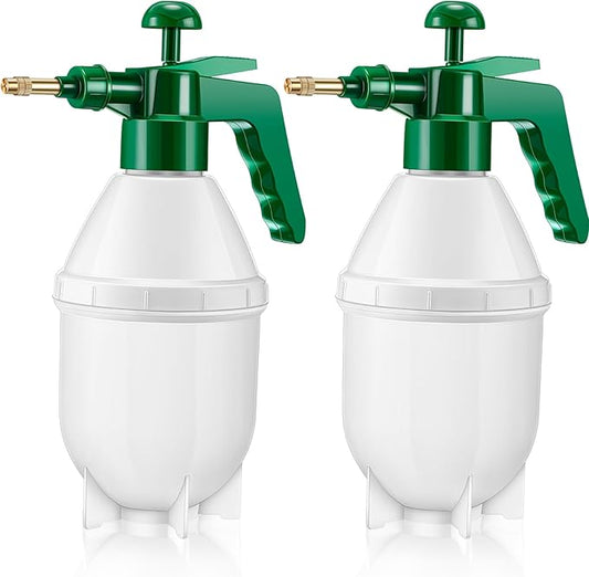 2 Pcs 27 oz Handheld Pump Spray Bottle Garden Spray Bottles Lawn Pressure Hand Pump Sprayer with Adjustable Nozzle for Chemicals Watering Weeds Garden and Car Detailing & Washing (Green)