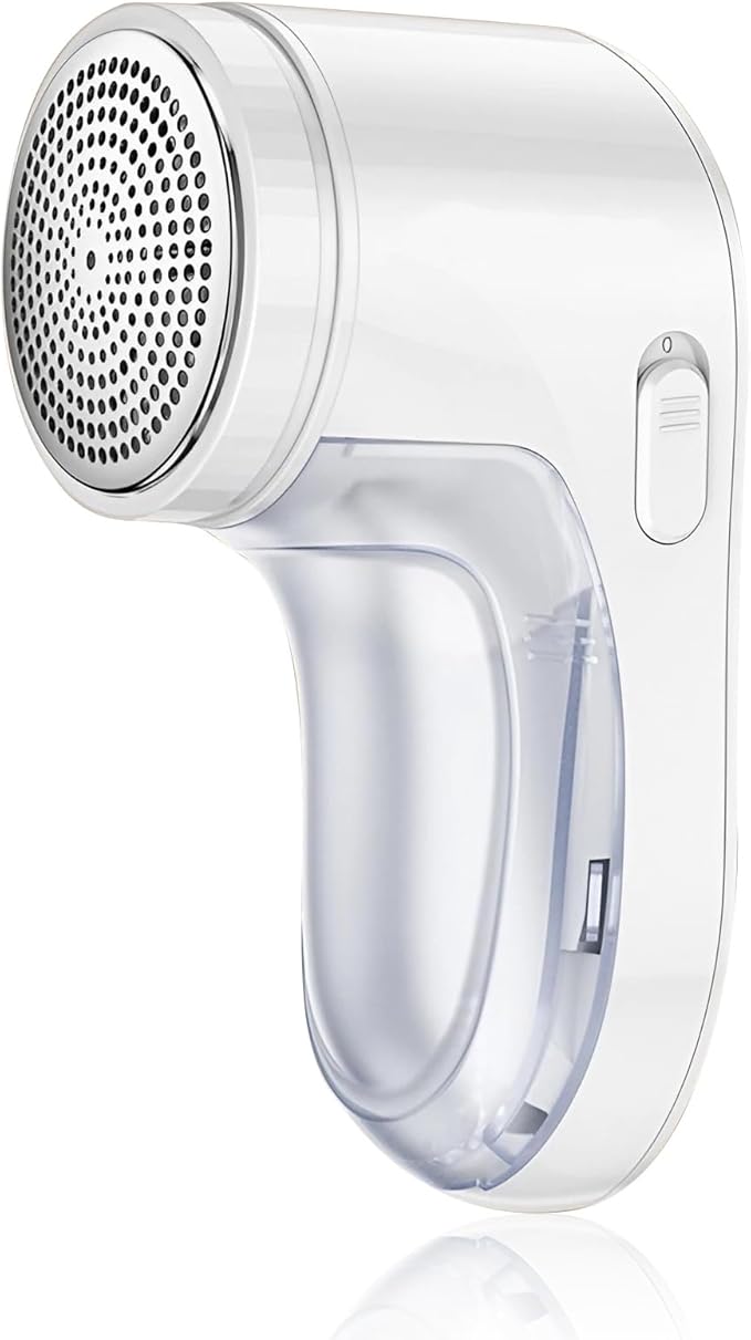 OKAKA Electric Fabric Shaver, Lint Remover for Clothes, Rechargeable Sweater Shaver to Remove Fuzz and Pill for Sweater, Delicates, Bedding and Couch (White)