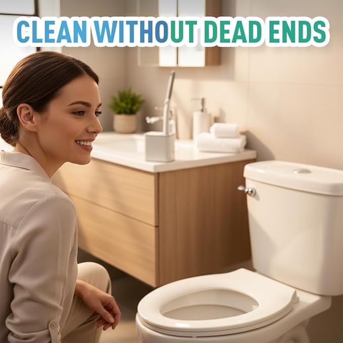 Disposable Toilet Brush, Toilet Brush Holder, Compact Wall Mounted DisposableToilet Cleaning System for Modern Bathrooms, Hygienic Toilet Cleaner for Families (Gray)