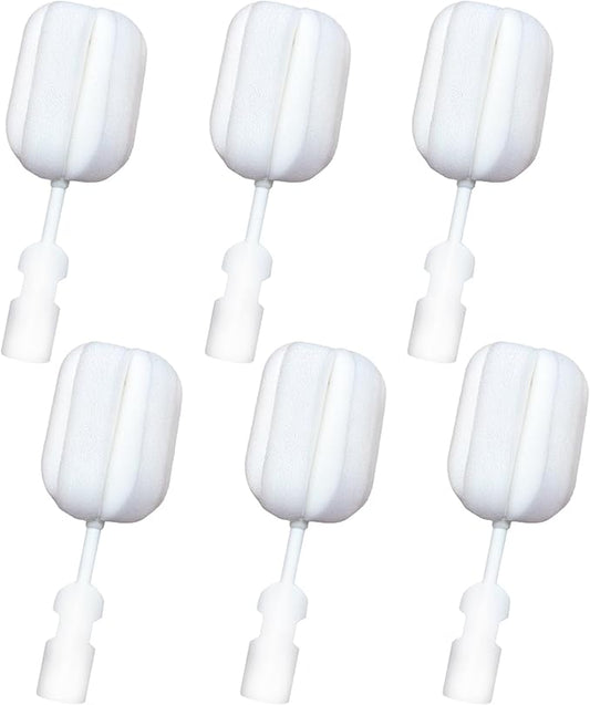 6 PCS Sponge Bottle Brush Replacement Heads Soft Sponge Brush Head Environmental Protection Cup Cleaner Without Handle (Brush Head 6PCS)