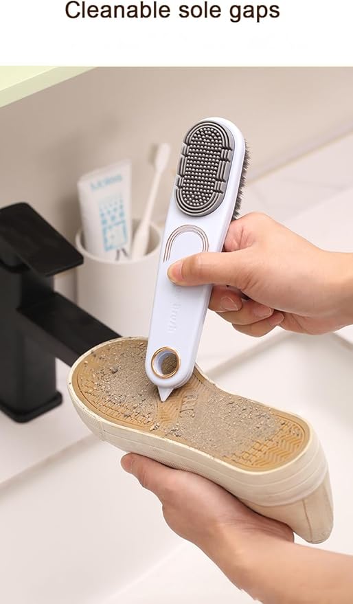 Long Handle Multifunctional Double-Sided Shoe Brush, no Damage to Shoes, no Shedding of Hair, Strong Stain Removal. Suitable for Cleaning Various Shoes and Clothes.RPS-IND