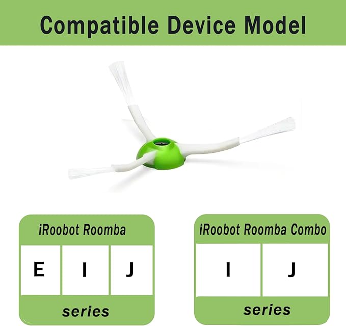E-HAO 6 Pack Edge-Sweeping Brushes Replacement for iRobot Roomba i & j & e and Roomba Combo i & j Series, Vacuum Accessories Parts for i1+/i2+/i3+/i4+/i5+/i6+/i7+/i8+/j5+/j6+/j7+/j8+/j9+/e5/e6/e7