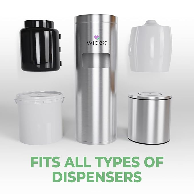 Wipex Gym Wipes Dispenser Refill - 700 Count 8"x8" Plant-Based Fitness Equipment Wipes with Cleaning Vinegar, Lemongrass & Eucalyptus Essential Oil, Great Gym Wipes for Equipment (1 Pack)