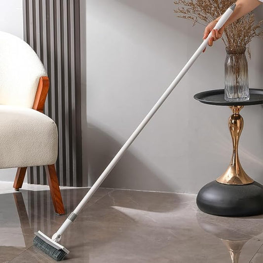 Telescopic Floor Brush with Long Handle, Adjustable Gap Cleaning Tool for Bathroom, Tile, Corner, Wall with Hard Bristles