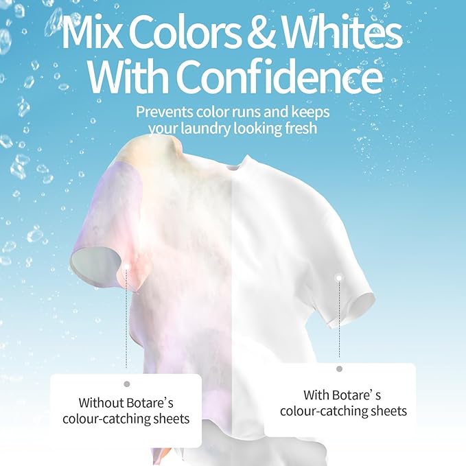 Color Catchers for Laundry Absorber Sheets 480 Count 12-Pack, Grasper Dye Catcher Grabber to Prevents Color Runs Portable