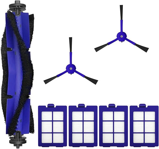 Auoiian X8 Filters & Replacement Parts Kit for Eufy RoboVac X8 / X8 Hybrid – Washable & Reusable, 1 Roller Brush, 2 Side Brushes, 4 HEPA Filters – Compatible with Eufy X8 Robot Vacuum Cleaner