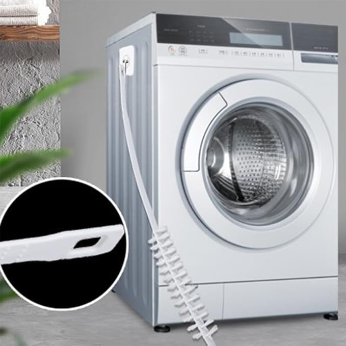 2pcs Washing Machine Cleaning Brushs, Flexible Bendable Slot Cleaning Brush 60cm(White)