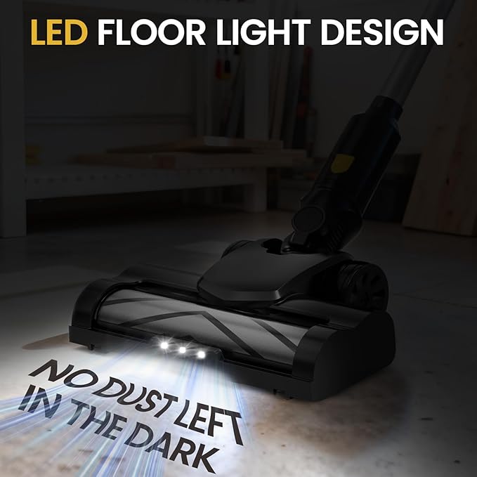 190W Brushless Cordless Vacuum Cleaner Compatible with DeWalt 20V Battery (Tool Only), 20KPa Portable 5-in-1 Lightweight Stick Handheld Vacuum with HEPA Filter for Car Home Carpet Hardfloor Pet Hair