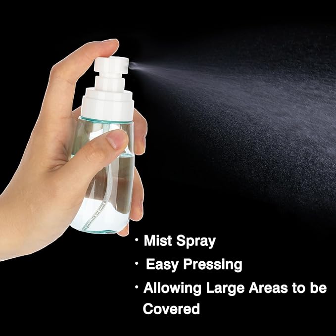 6 Pack 1oz/30ml Small Spray Bottle, Plastic Mini Spray Bottles, Travel Spray Bottle with Fine Mist,Tiny Spray Bottles with 9pcs Labels