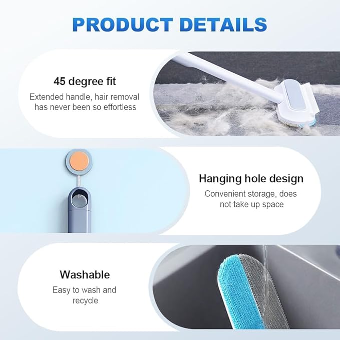 Pet Hair Remover, 2025 New 4-in-1 Cat and Dog Hair Remover, Multi-Function Double-Sided Pet Hair Removal Brush, Suitable for Carpets, Clothing, Bedding, Etc.
