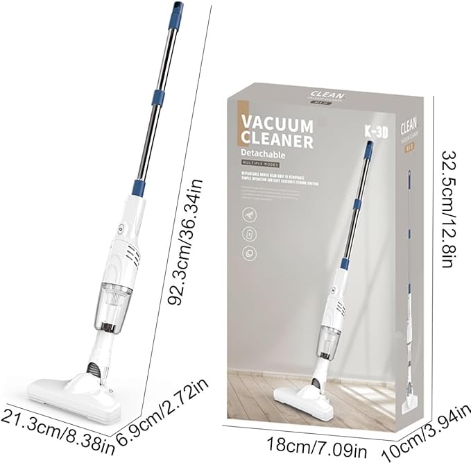 2026 New Stick Vacuum Cordless Rechargeable, Carpet Shampooer Machine Deep Cleaner, Cordless Vacuum Cleaners for Home, Powerful Smart 2-in-1 Vacuuming & Mopping for Car, Office & Home Cleaning (2Set)