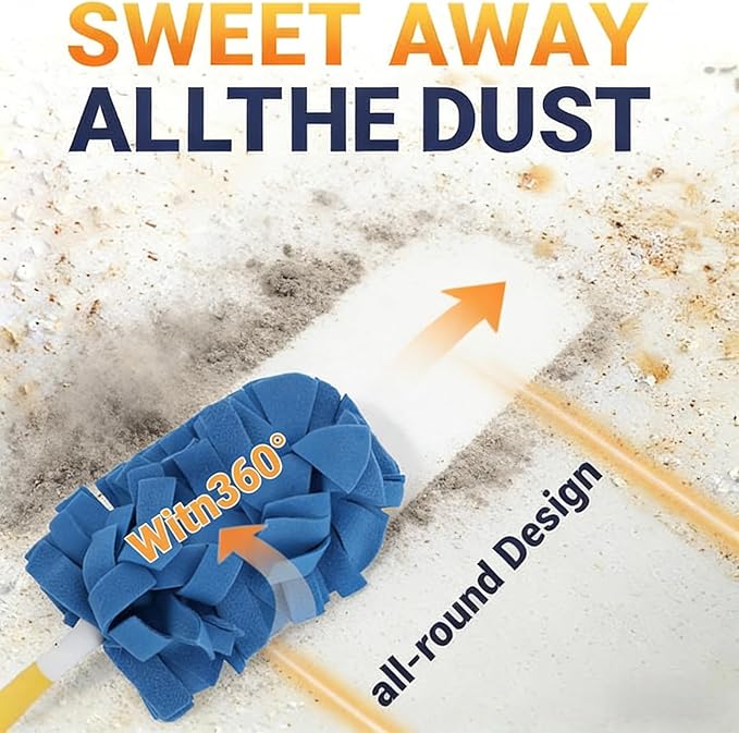 360° Electrostatic Duster Refills — The Sustainable Choice for a Dust-Free Home, Duster Refills Reusable with Duster Handles, Washable Duster Refills for Cleaning, Office, Ceiling Fan (10)