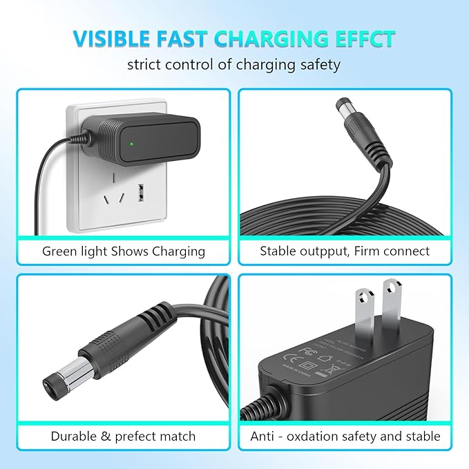 Charger for LEVOIT Cordless Vacuum Cleaner Compatible with LEVOIT LSV-V201-WUS/LVAC-120 / LVAC -200 22.2V Li-ion Battery Cordless Stick Vacuum Cleaner Power Adapter