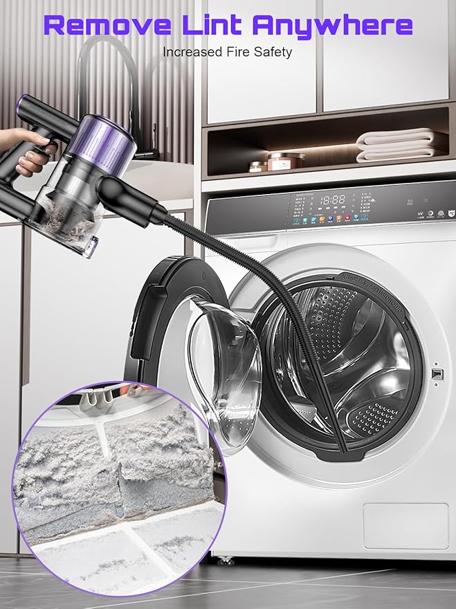 OIRFND Cordless Vacuum Cleaner, 45KPA /10-in-1 Stick Vacuum with 29-inch Hose, 45Mins Runtime Vacuum Cleaners for Home, Anti-Tangle Brush, Lightweight Rechargeable Vacuum for Hardwood Floor Carpets