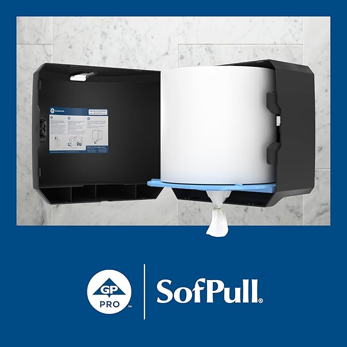 SOFPULL CENTERPULL HIGH-CAPACITY PAPER TOWELS BY GP PRO (GEORGIA-PACIFIC), 28143, WHITE, 4 ROLLS PER CASE, 567 TOWELS PER ROLL