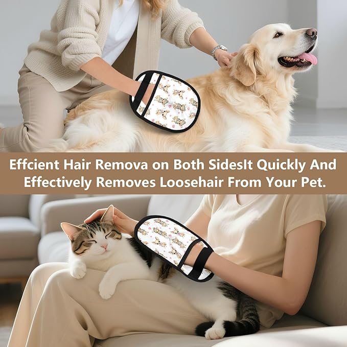 Chihuahua Pet Hair Removal Glove for Cats & Dogs Reusable Pet Hair Removal Glove pet Hair Electrostatic Gloves