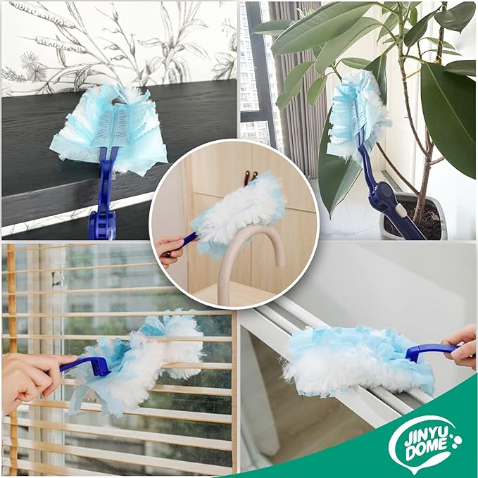 JINYUDOME Disposable Duster Refills Heavy Duty Dusters Refills,S wiffer Cleaning Dusters Hand Duster Refills,30 Unscented Dusters