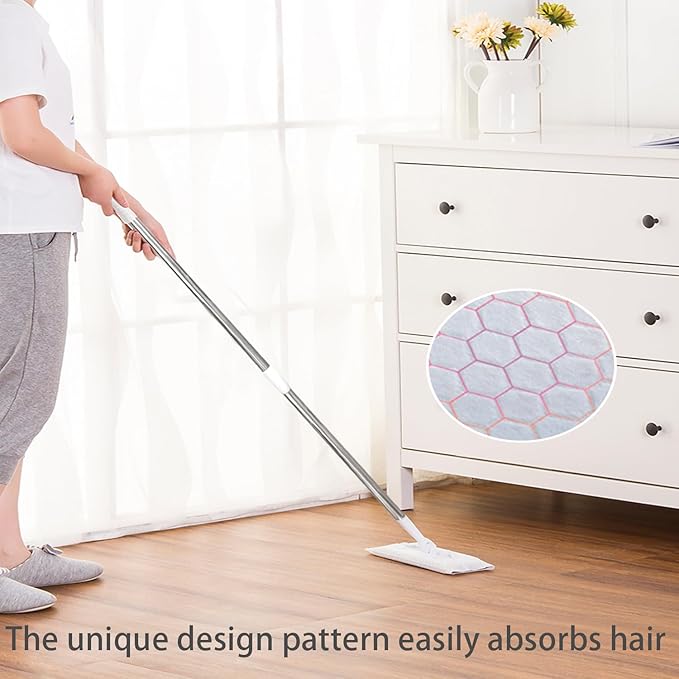 UKEENOR XL Dry Mop Refills 80 Count Disposable Dusting Cloths Dry Sweeping Refills Dry Duster Cloths Mop Pads Floor Cloth Refills Electrostatic Cloths 9.85"x16.53" Extra Large