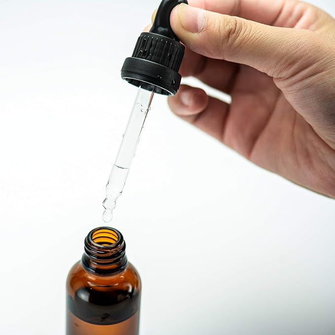 YIZHAO Amber Glass Dropper Bottle 1oz, Tincture Bottles with Glass Dropper, for Essential Oils, Aromatherapy, Cosmetic, Laboratory, Pharmacy, Liquids, Travel –12 Pcs